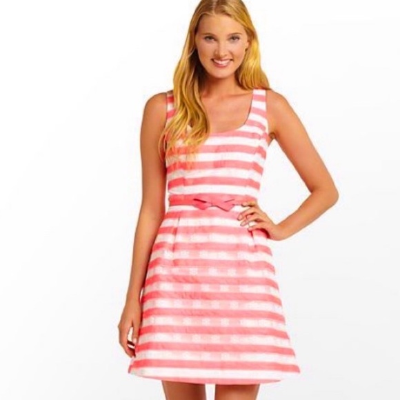 Lilly Pulitzer Dresses & Skirts - Lilly Pulitzer Pink Joslin Flutter Ribbon Stripe
